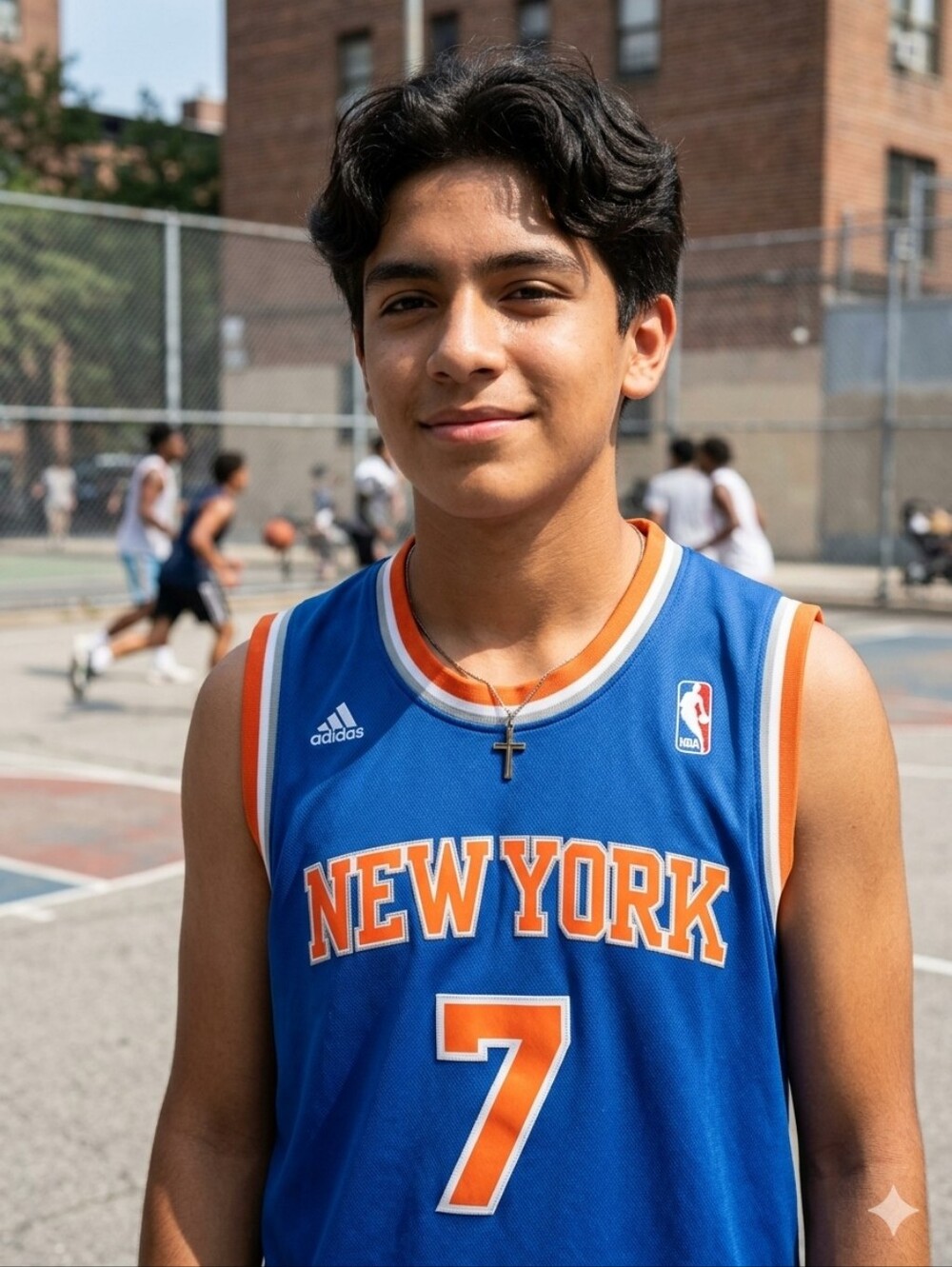 Adidas New York Knicks Carmelo Anthony #7 Screen Print Jersey Tank 2012, Youth L